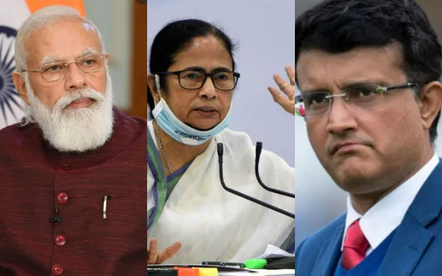 Narendra Modi, Mamata Banerjee, Sourav Ganguly